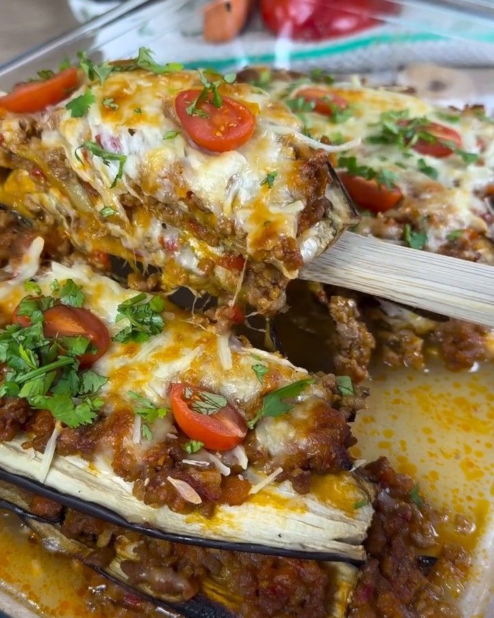 Lasaña de berenjena sin harinas