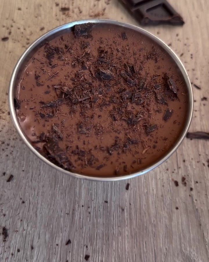Mousse de chocolate y queso cottage