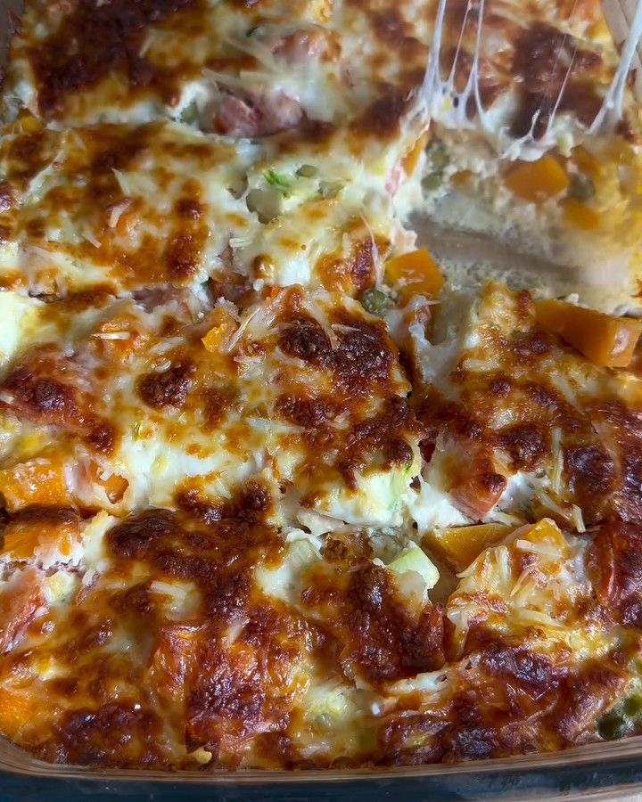 Pastel de verduras y huevo