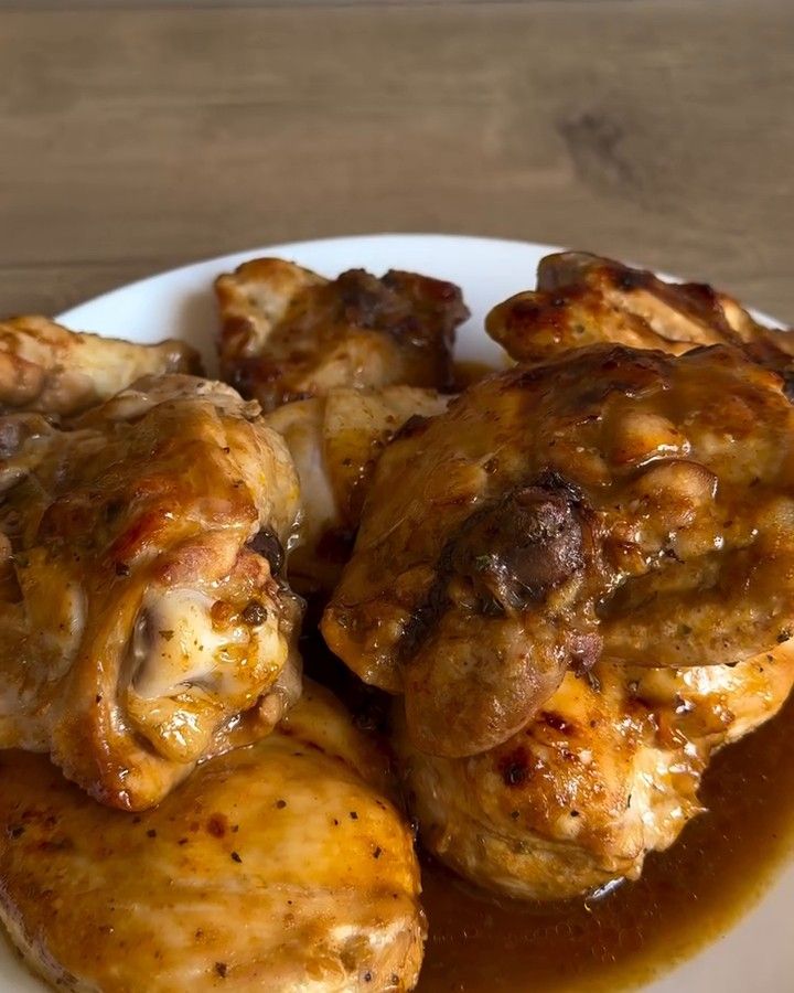 Pollo al horno con salsa teriyaki